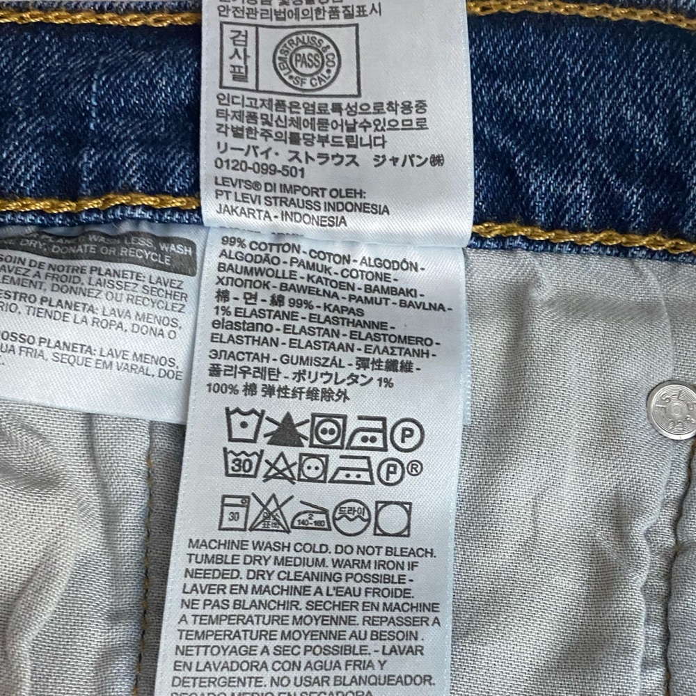 Men’s 505 Regular Fit Levi Jeans In Blue Wash Size Waist 34. - Picture 8 of 8